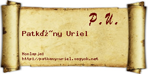 Patkány Uriel névjegykártya